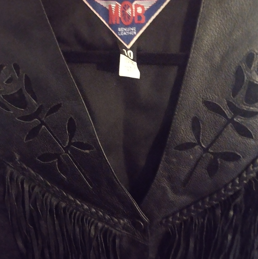 Leather vest custom made